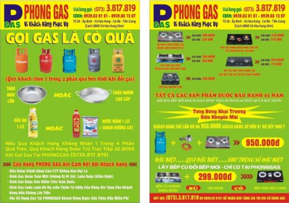 In tờ rơi quảng cáo gas