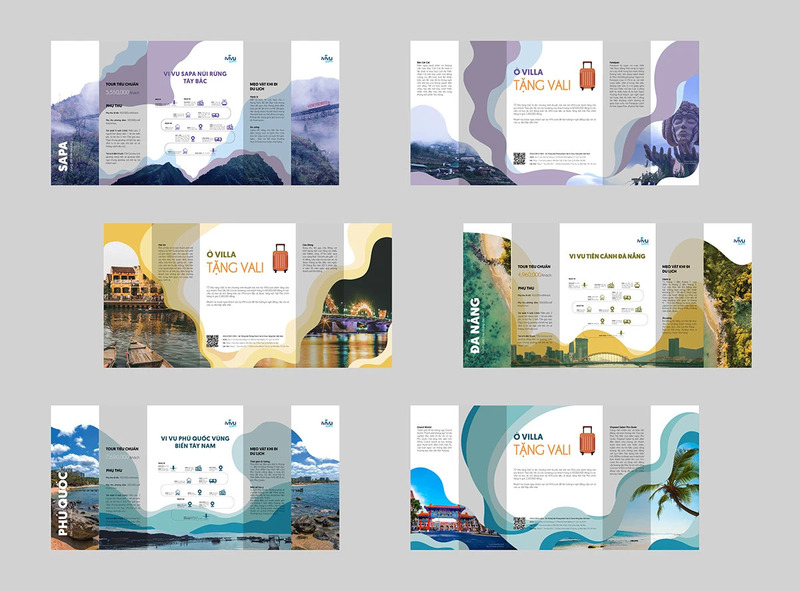 Thiết kế tờ rơi du lịch chuyên nghiệp, mang đậm tinh thần phiêu lưu.