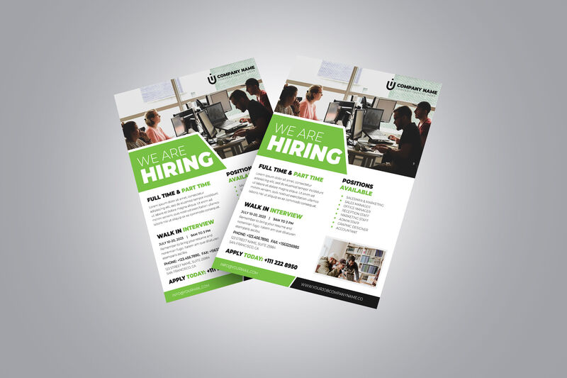 Thiết kế tờ rơi tuyển dụng thể hiện tinh thần năng động, sáng tạo.