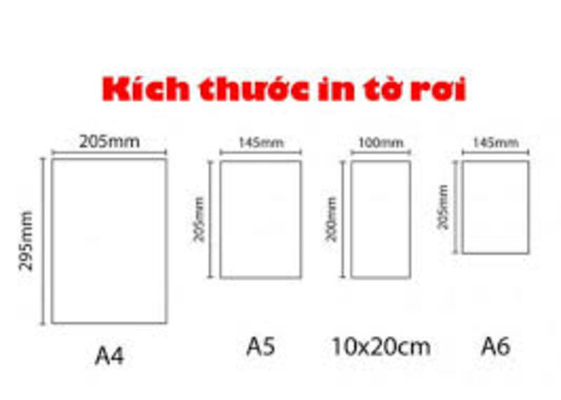 Lựa chọn kích thước tờ rơi tiêu chuẩn