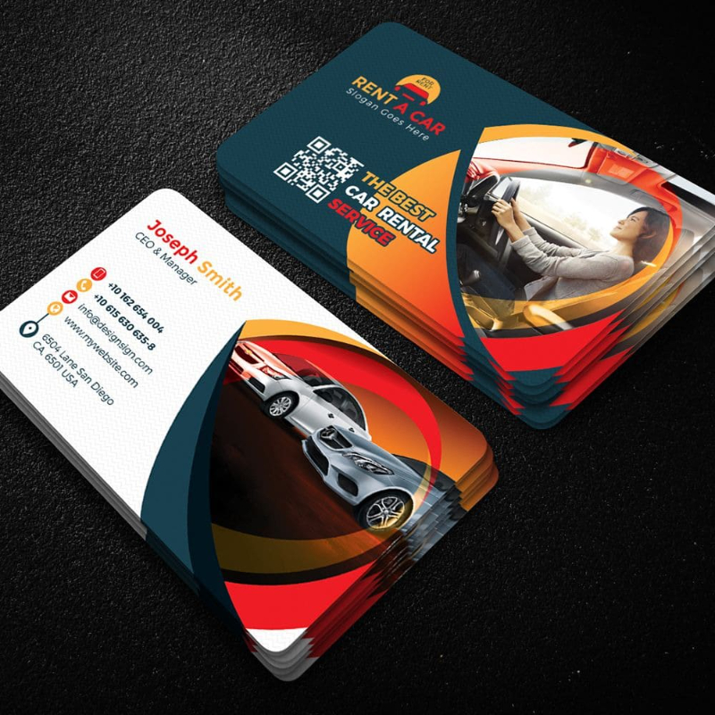 Mẫu card visit xe du lịch, xe hợp đồng