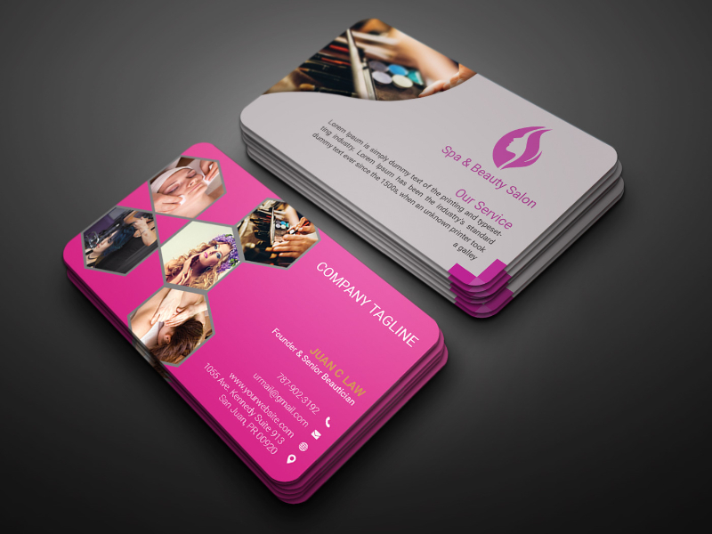 Mẫu name card spa chăm sóc da