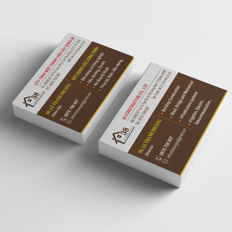 Mẫu name card cho Kỹ sư công trình 